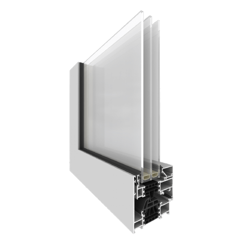 Profil Aliplast Star 75 RS ouvrant caché