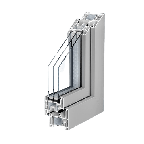 Profil châssis PVC Kömmerling 76MD pour fenêtres PVC à Bruxelles